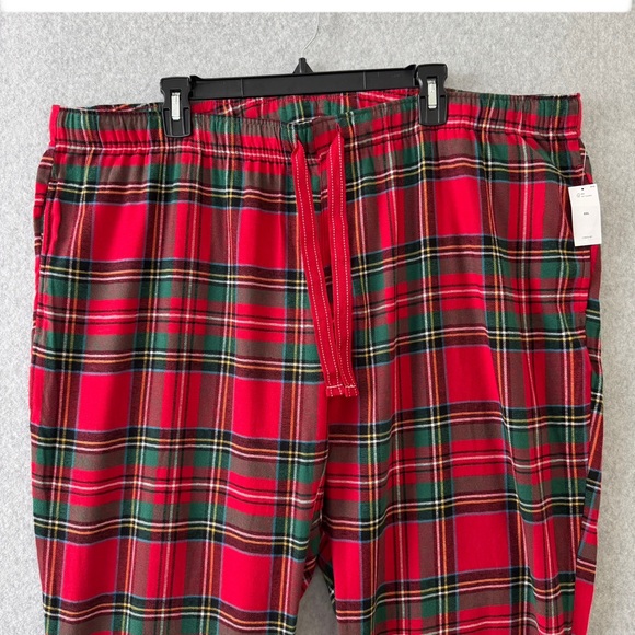 Old Navy Womens Flannel Pajama Set Size XXL Red Tartan Plaid Classic Holiday New - Picture 8 of 16